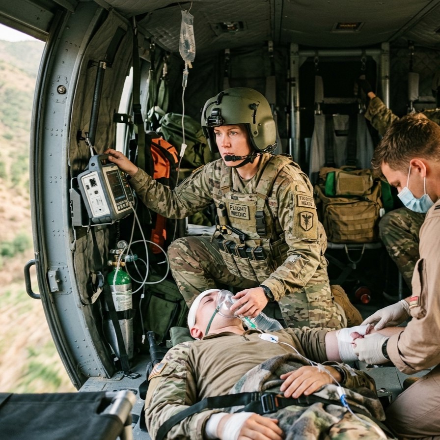 Combat medic in the field