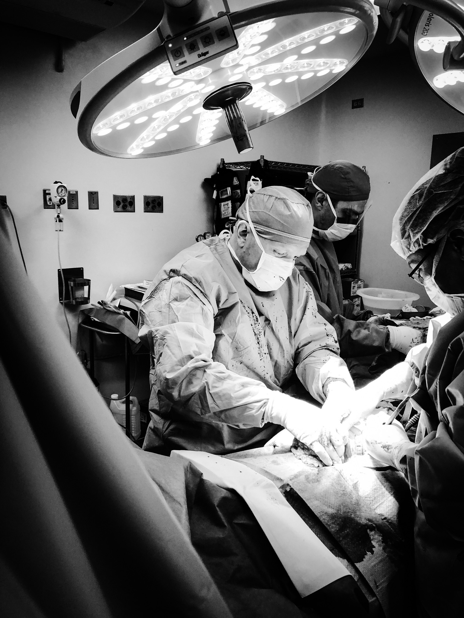 Surgeon performing a procedure