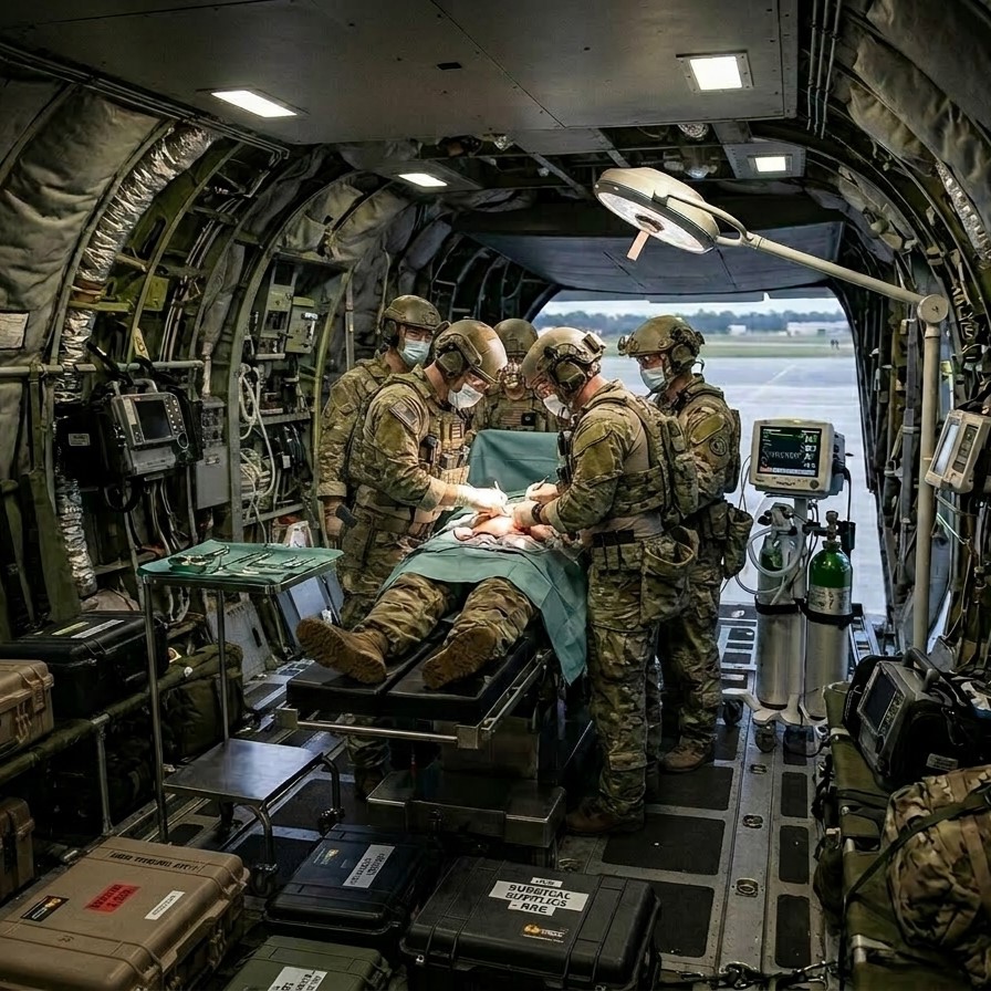 Emergency surgical team in an austere environment